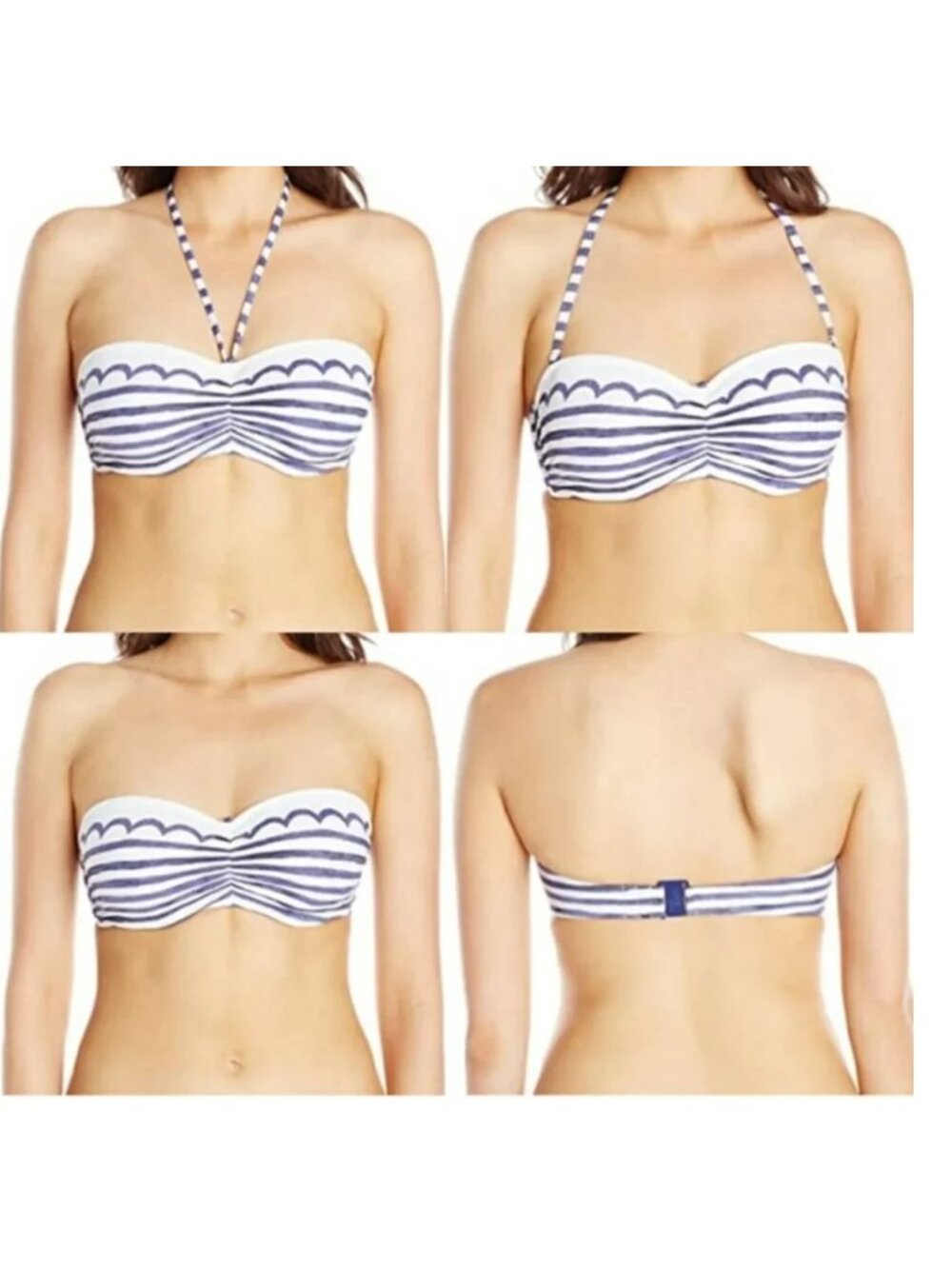 NEW Profile Blush by Gottex Sail Away Convertible Bra Size Bandeau Bikini Top DD